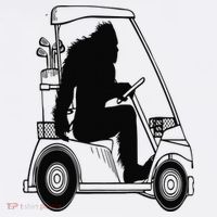 Bigfoot Golf Tee Sasquatch Driving Golf Mousepad thumb 1