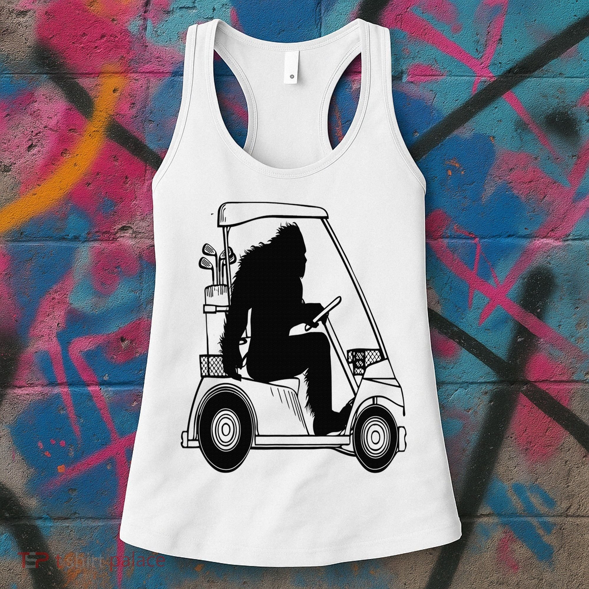 Bigfoot Golf Tee Sasquatch Driving Golf Women's Tank Top