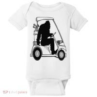 Bigfoot Golf Tee Sasquatch Driving Golf Baby Bodysuit thumb 0