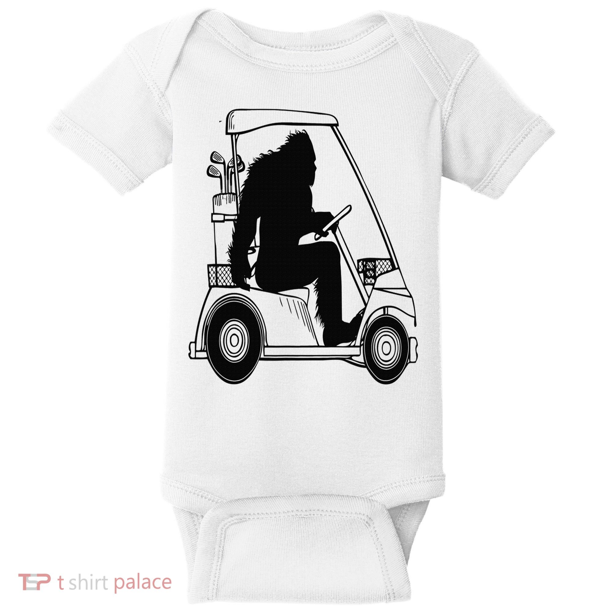 Bigfoot Golf Tee Sasquatch Driving Golf Baby Bodysuit