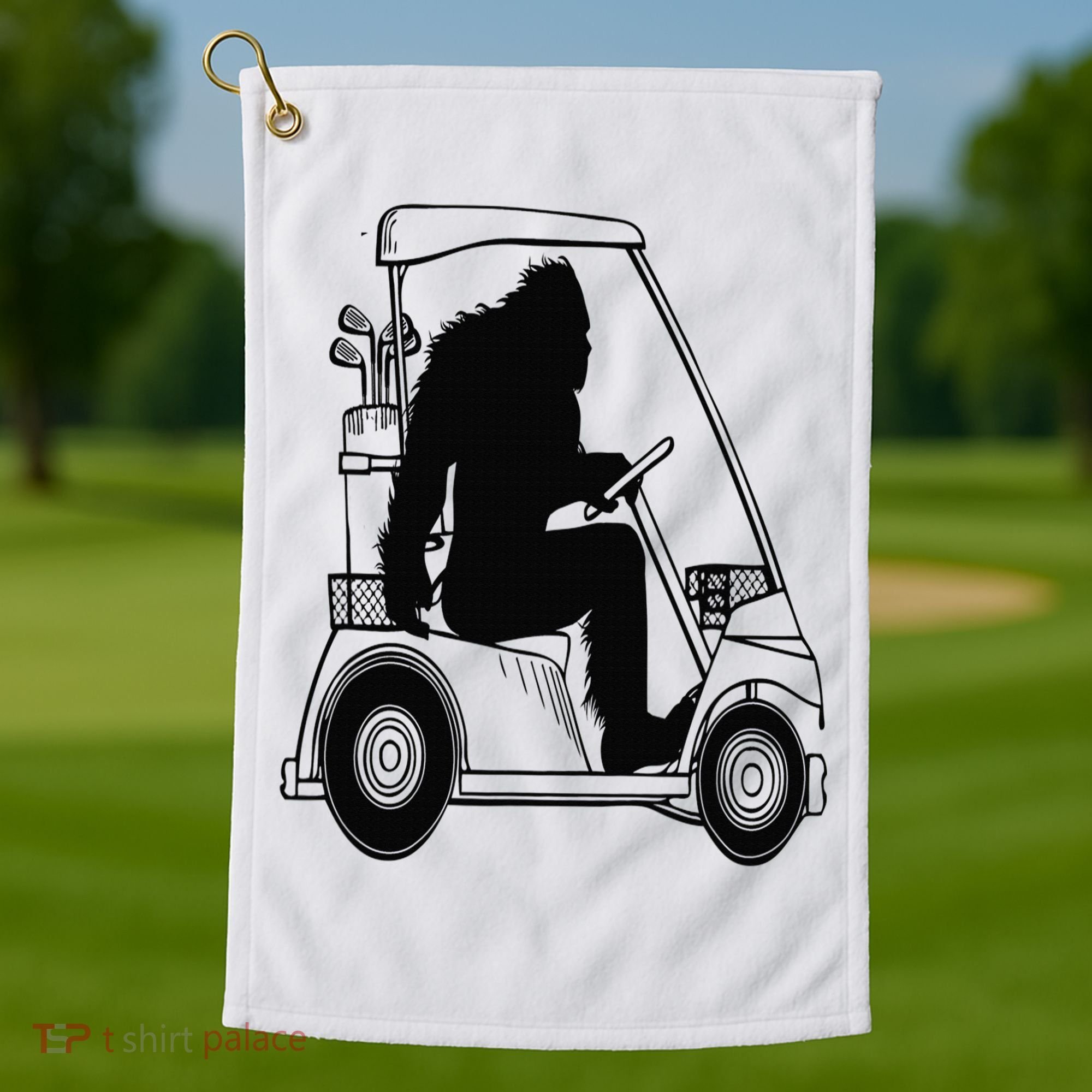Bigfoot Golf Tee Sasquatch Driving Golf Golf Towel