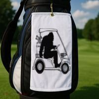 Bigfoot Golf Tee Sasquatch Driving Golf Golf Towel thumb 2