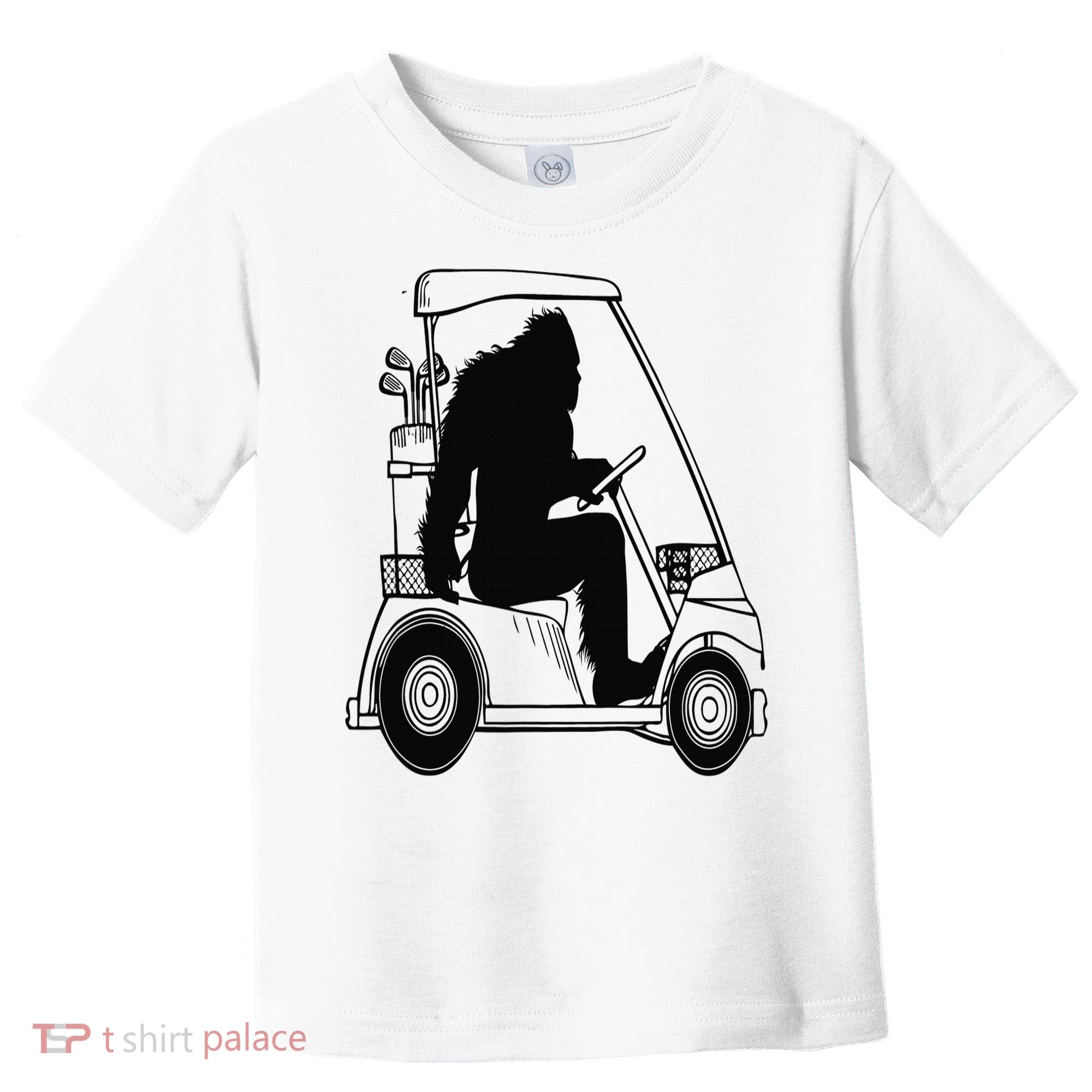 Bigfoot Golf Tee Sasquatch Driving Golf Toddler T-Shirt