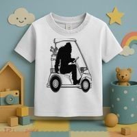 Bigfoot Golf Tee Sasquatch Driving Golf Toddler T-Shirt thumb 3