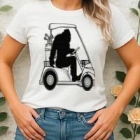 Bigfoot Golf Tee Sasquatch Driving Golf Women's T-Shirt thumb 2