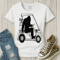 Bigfoot Golf Tee Sasquatch Driving Golf Women's T-Shirt thumb 3