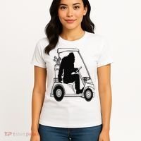 Bigfoot Golf Tee Sasquatch Driving Golf Women's T-Shirt thumb 4