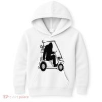 Bigfoot Golf Tee Sasquatch Driving Golf Kids Hoodie thumb 0