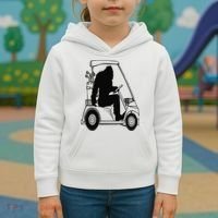 Bigfoot Golf Tee Sasquatch Driving Golf Kids Hoodie thumb 3