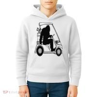Bigfoot Golf Tee Sasquatch Driving Golf Kids Hoodie thumb 4