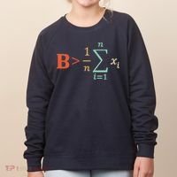 Be Greater Than Average Funny Math Teacher Nerd Women's Sweatshirt thumb 0