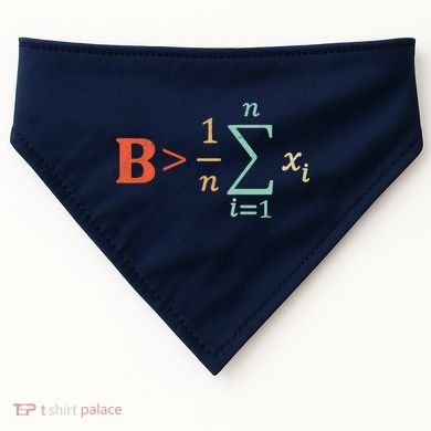 Be Greater Than Average Funny Math Teacher Nerd USA-Made Doggie Bandana