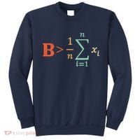 Be Greater Than Average Funny Math Teacher Nerd Sweatshirt thumb 0