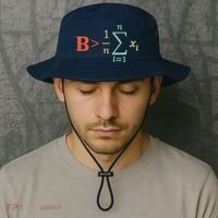 Be Greater Than Average Funny Math Teacher Nerd Bucket Hat thumb 2