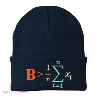 Be Greater Than Average Funny Math Teacher Nerd Beanie thumb 0