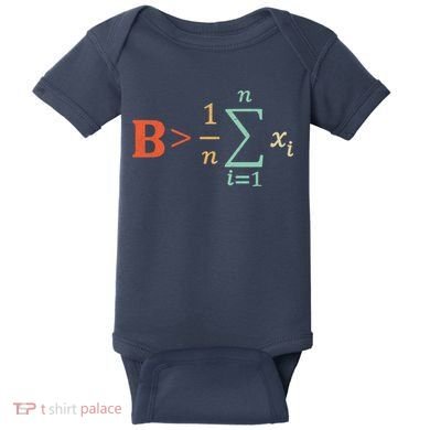 Be Greater Than Average Funny Math Teacher Nerd Baby Bodysuit