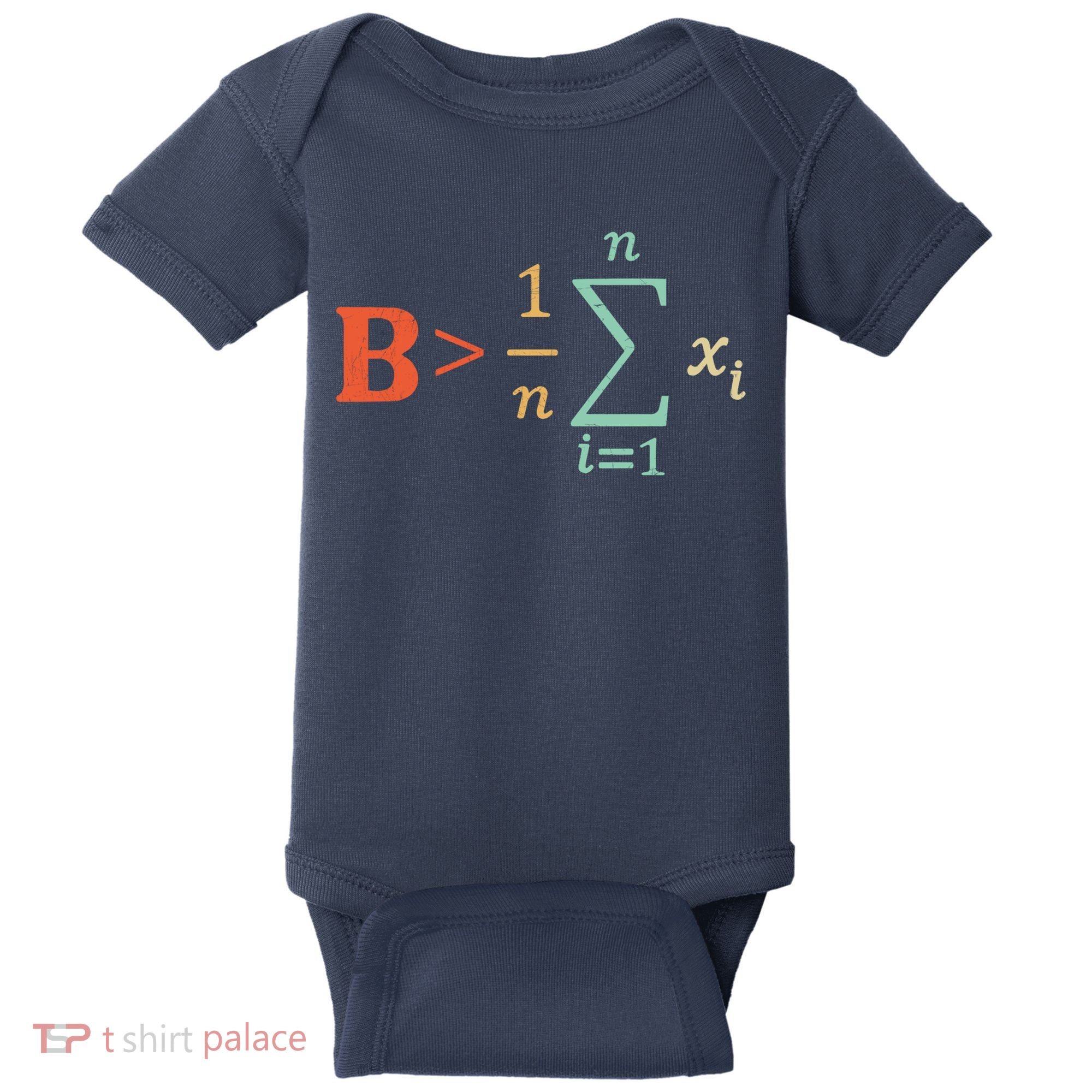 Be Greater Than Average Funny Math Teacher Nerd Baby Bodysuit