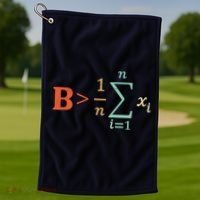 Be Greater Than Average Funny Math Teacher Nerd Golf Towel thumb 1