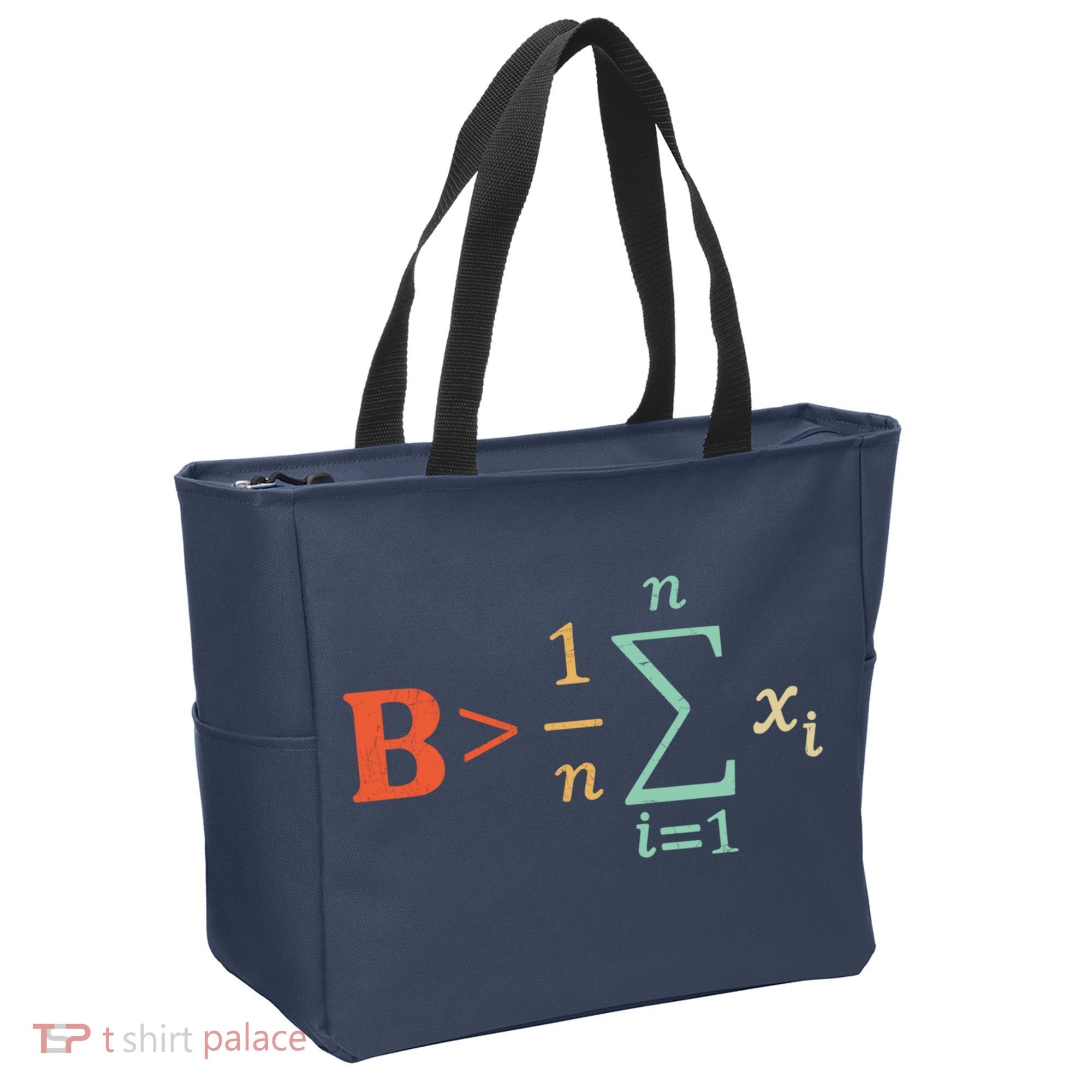 Be Greater Than Average Funny Math Teacher Nerd Tote Bag