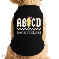 Boy Girl Teachers Rock Back To School Abcd Back In Class Doggie Tank thumb 0