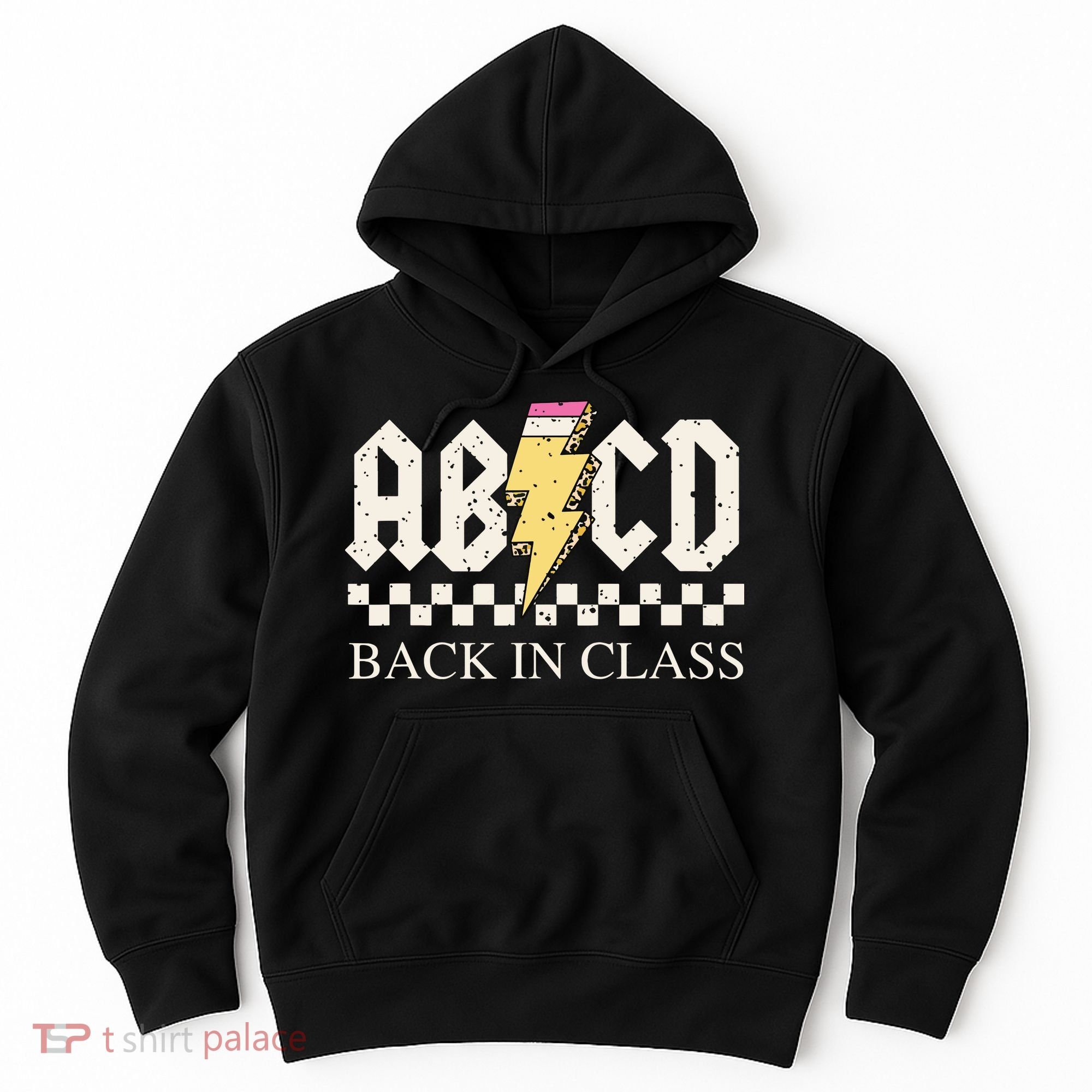 Boy Girl Teachers Rock Back To School Abcd Back In Class Hoodie