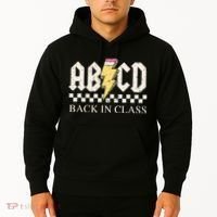 Boy Girl Teachers Rock Back To School Abcd Back In Class Hoodie thumb 2