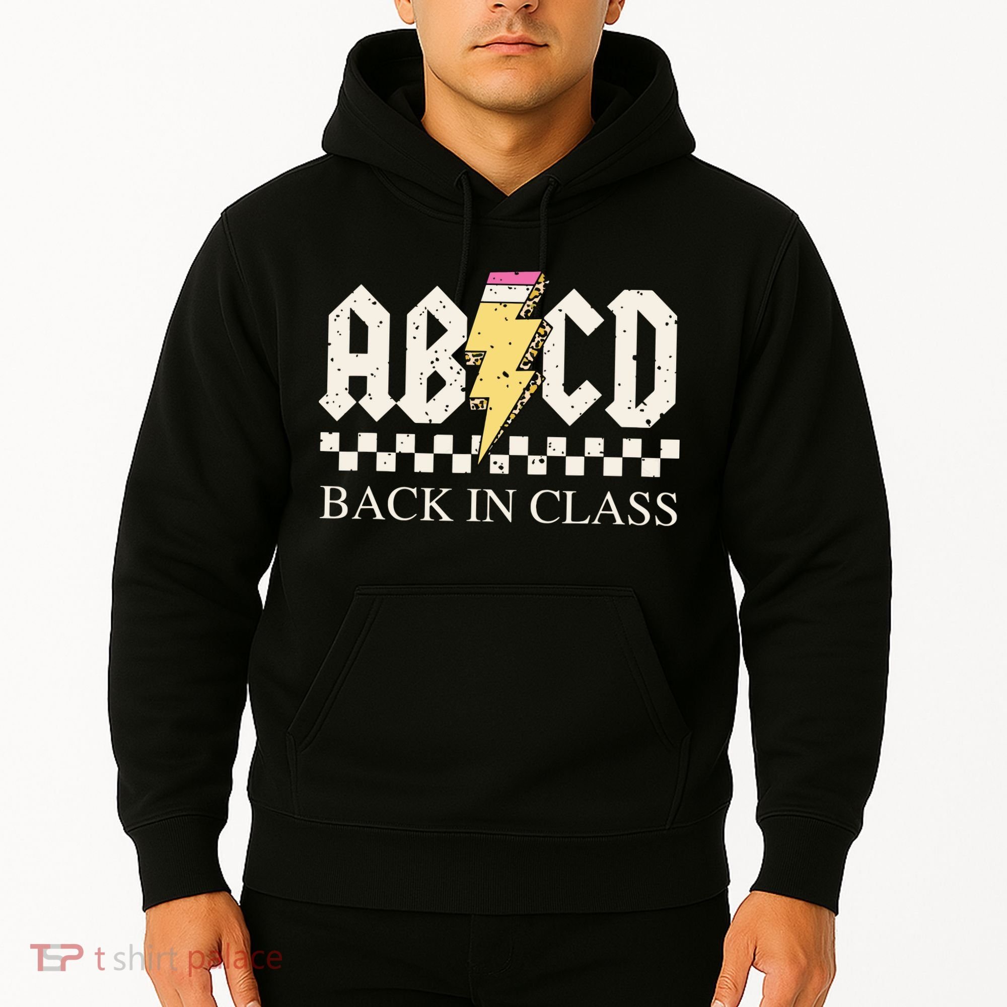 Boy Girl Teachers Rock Back To School Abcd Back In Class Hoodie