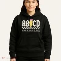 Boy Girl Teachers Rock Back To School Abcd Back In Class Hoodie thumb 5