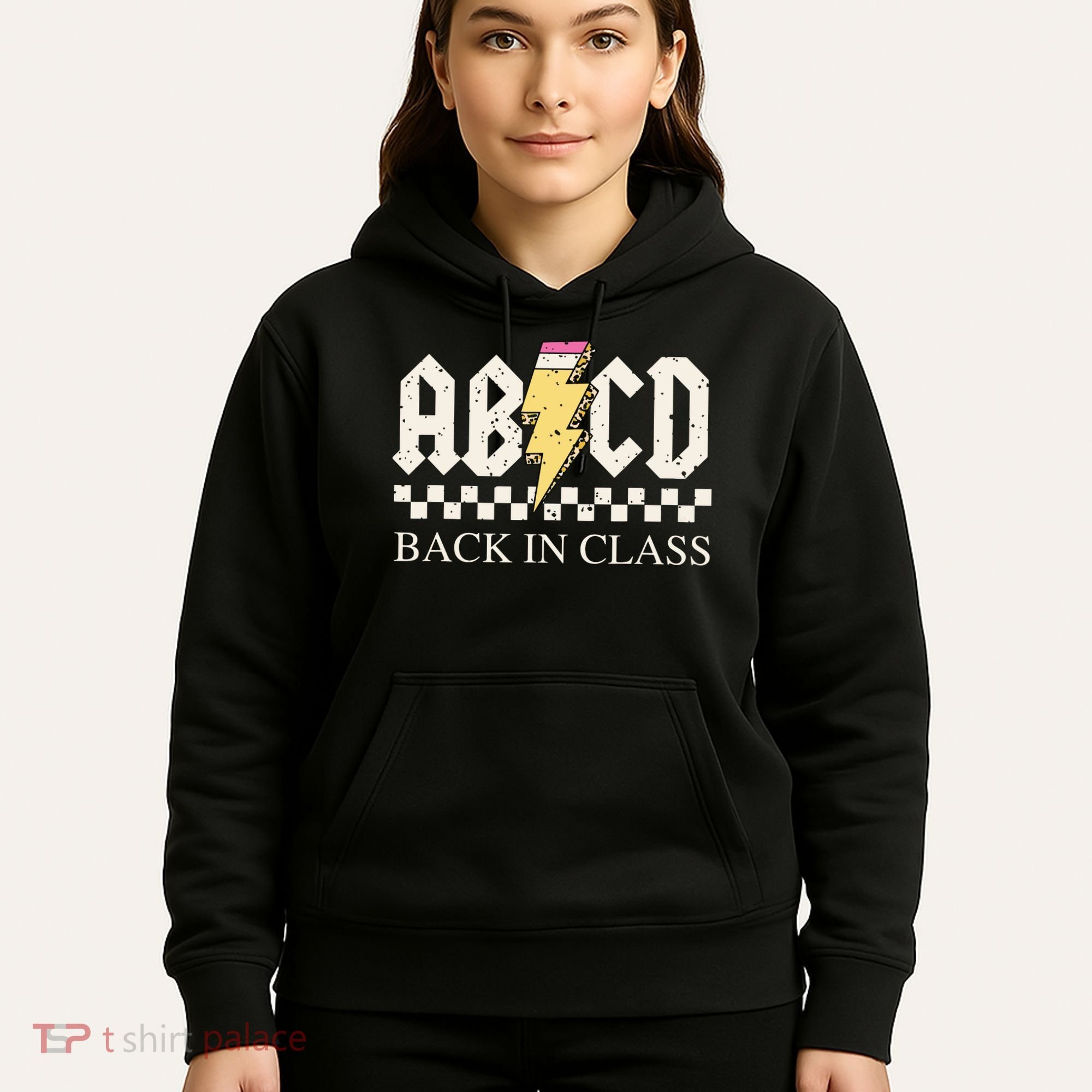 Boy Girl Teachers Rock Back To School Abcd Back In Class Hoodie