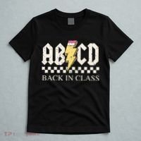 Boy Girl Teachers Rock Back To School Abcd Back In Class T-Shirt thumb 5