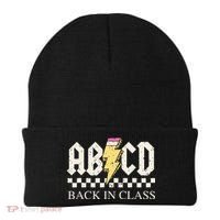 Boy Girl Teachers Rock Back To School Abcd Back In Class Beanie thumb 0