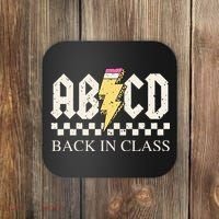 Boy Girl Teachers Rock Back To School Abcd Back In Class Coaster thumb 0