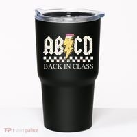 Boy Girl Teachers Rock Back To School Abcd Back In Class Tumbler thumb 0