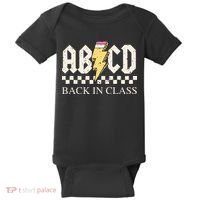 Boy Girl Teachers Rock Back To School Abcd Back In Class Baby Bodysuit thumb 0