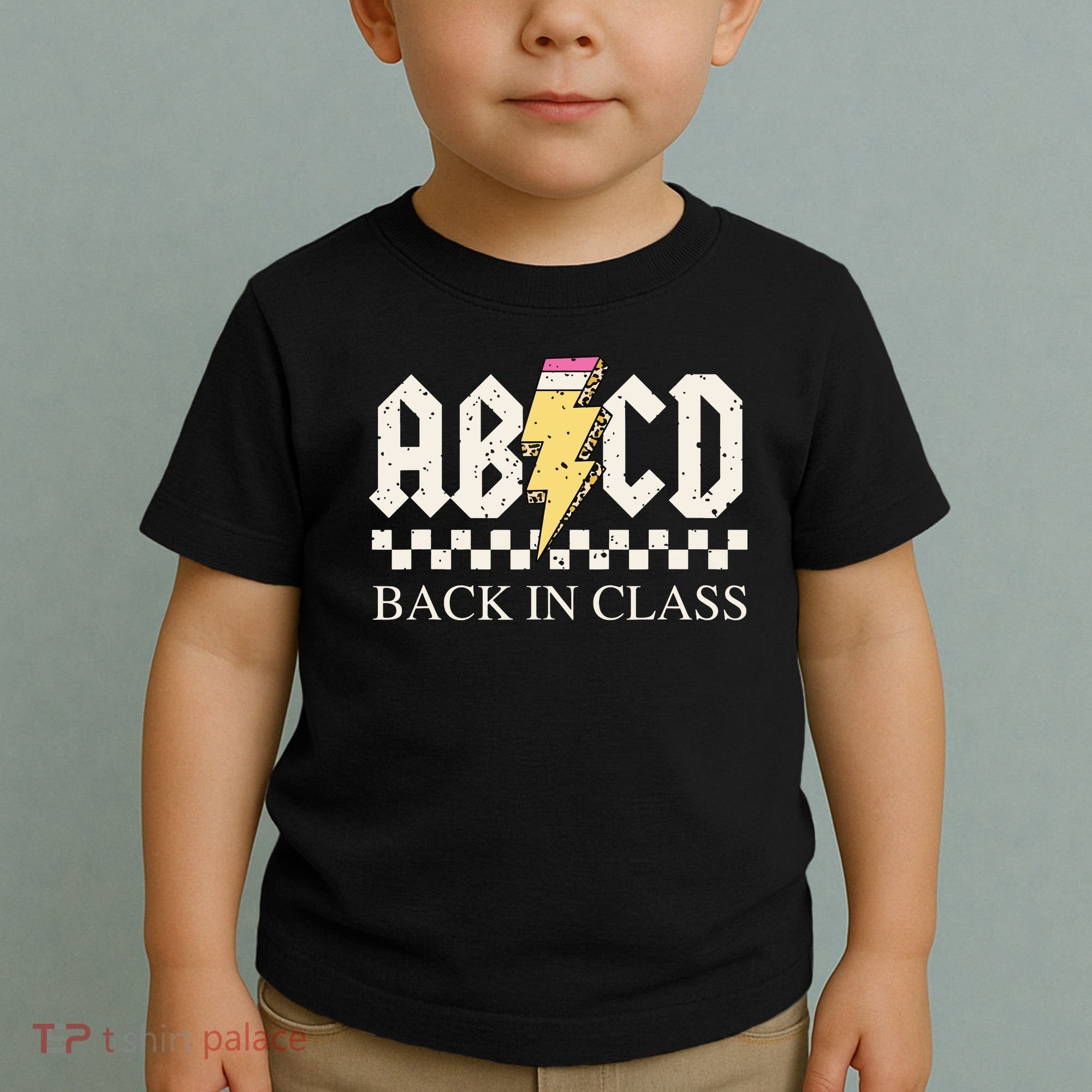 Boy Girl Teachers Rock Back To School Abcd Back In Class Toddler T-Shirt
