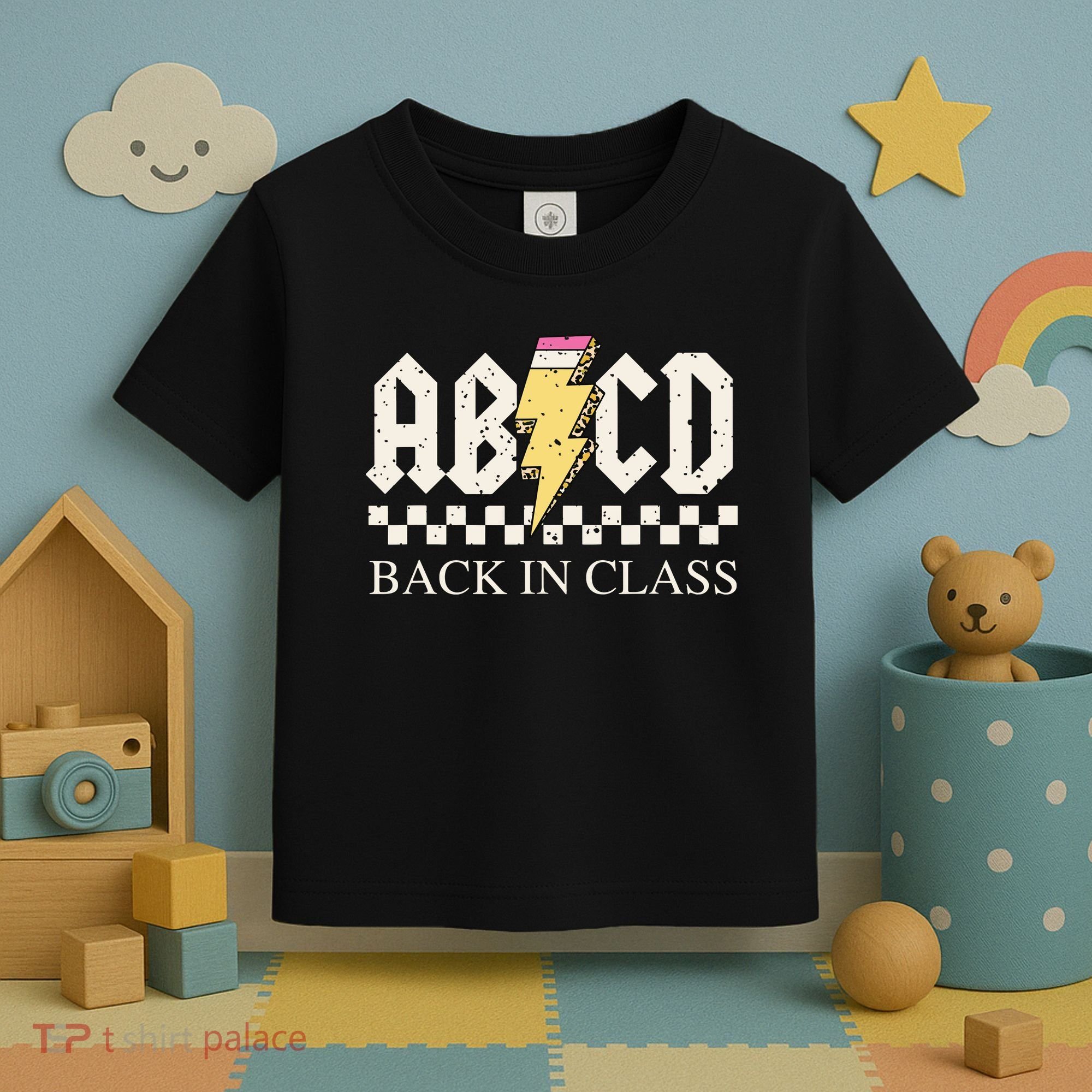 Boy Girl Teachers Rock Back To School Abcd Back In Class Toddler T-Shirt