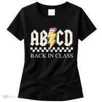 Boy Girl Teachers Rock Back To School Abcd Back In Class Women's T-Shirt thumb 0