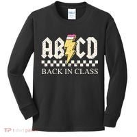 Boy Girl Teachers Rock Back To School Abcd Back In Class Kids Long Sleeve Shirt thumb 0