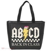 Boy Girl Teachers Rock Back To School Abcd Back In Class Tote Bag thumb 0