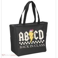 Boy Girl Teachers Rock Back To School Abcd Back In Class Tote Bag thumb 2