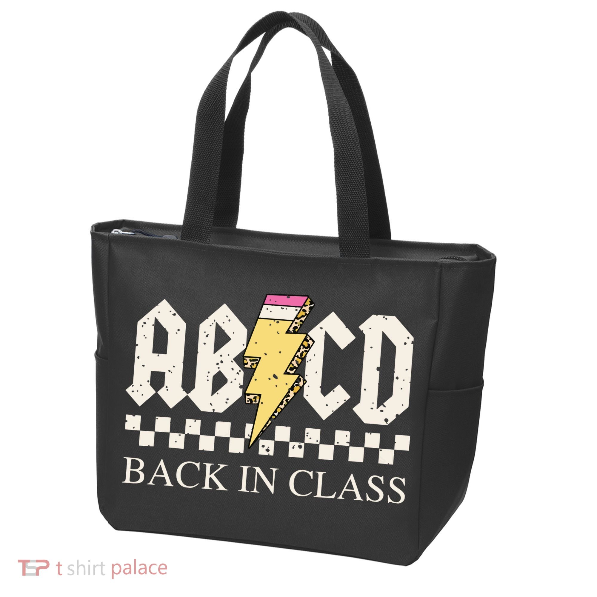 Boy Girl Teachers Rock Back To School Abcd Back In Class Tote Bag