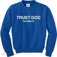 Bryson Gray Trust God Proverbs Kids Sweatshirt thumb 0