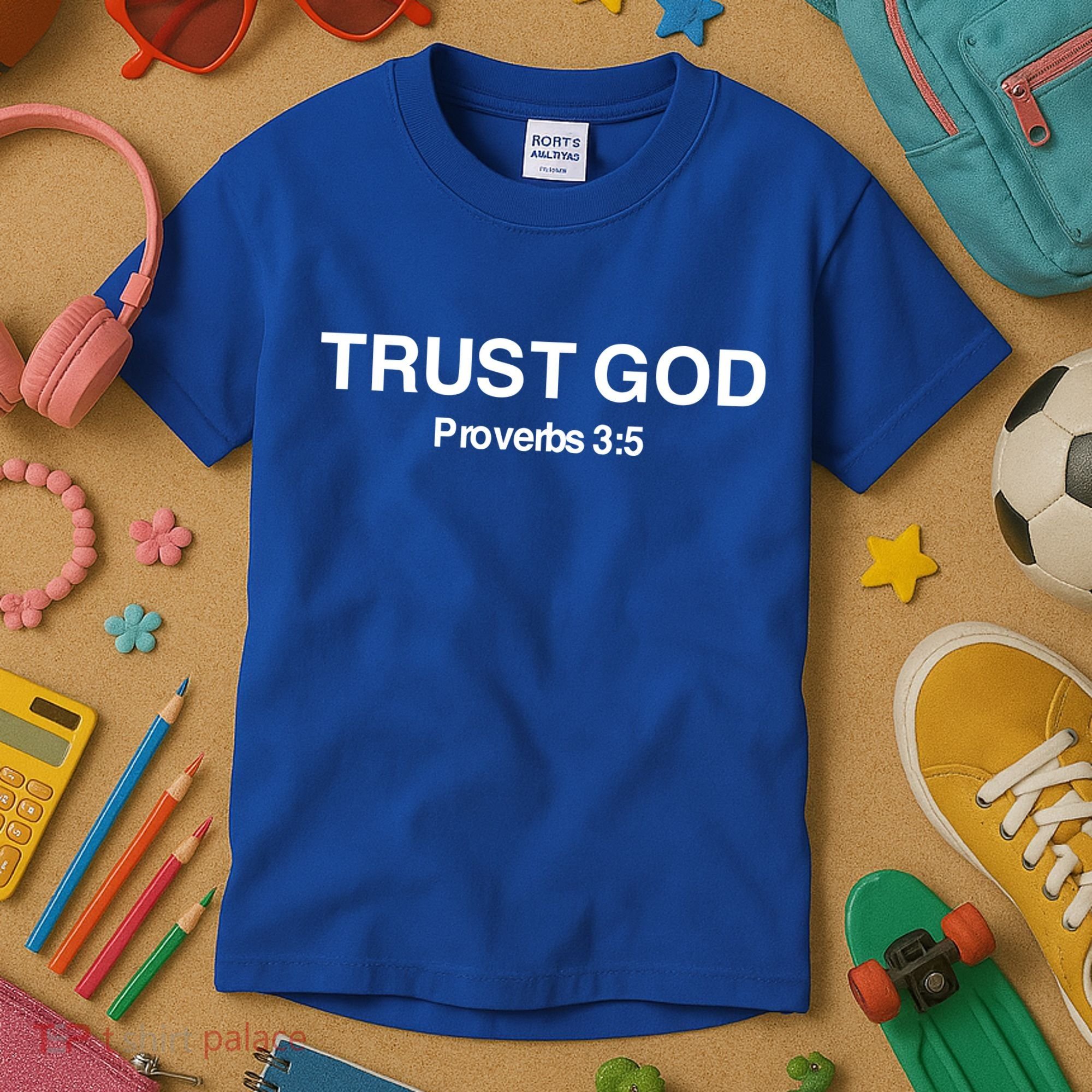 Bryson Gray Trust God Proverbs Kids T-Shirt