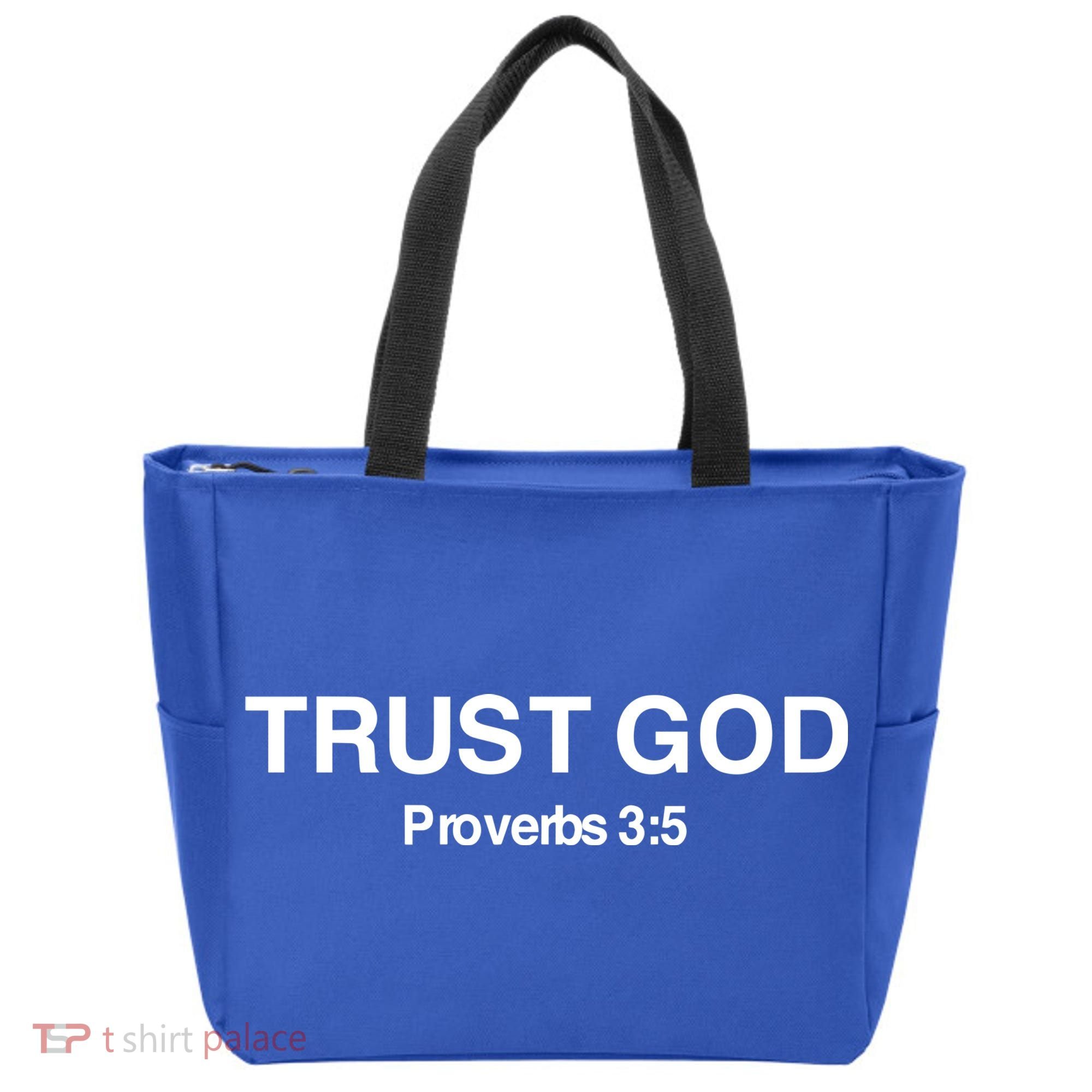 Bryson Gray Trust God Proverbs Tote Bag