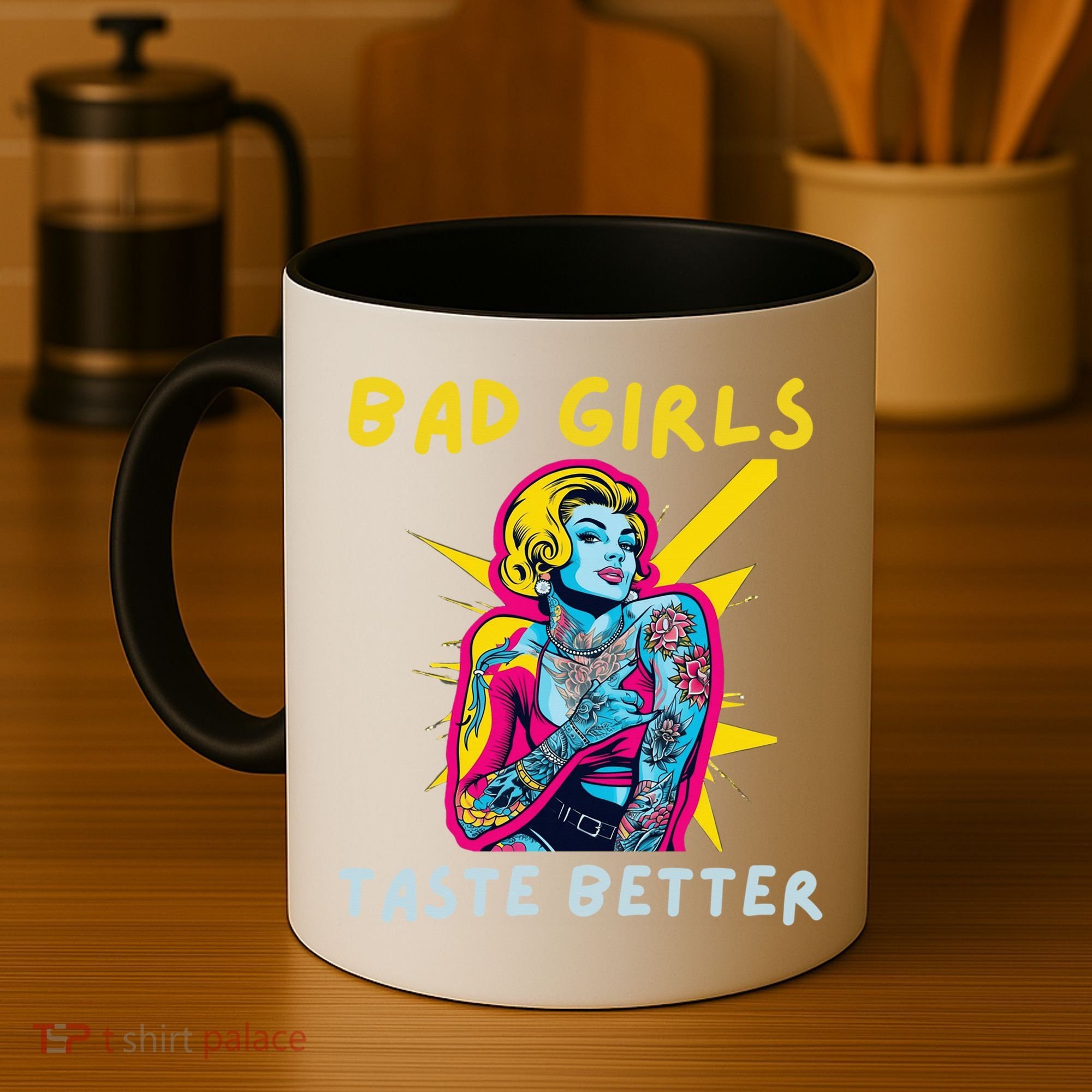 Bad Girl Taste Better Graphic Tattoo Coffee Mug