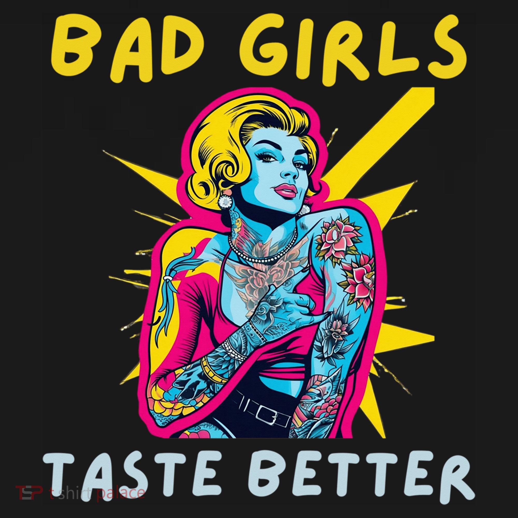 Bad Girl Taste Better Graphic Tattoo Women's Tank Top