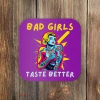 Bad Girl Taste Better Graphic Tattoo Coaster thumb 0