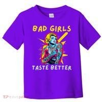 Bad Girl Taste Better Graphic Tattoo Toddler T-Shirt thumb 0