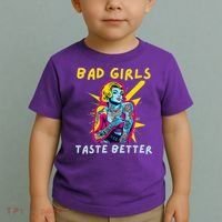 Bad Girl Taste Better Graphic Tattoo Toddler T-Shirt thumb 2
