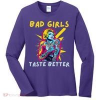 Bad Girl Taste Better Graphic Tattoo Women's Long Sleeve Shirt thumb 0